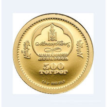 Moneda chapada en oro brillante personalizada para colección (GZHY-YB-012)